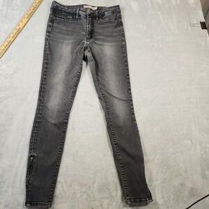 Athleta Sculptek Skinny Jeans in Carbon Size 6 Zippered Ankle